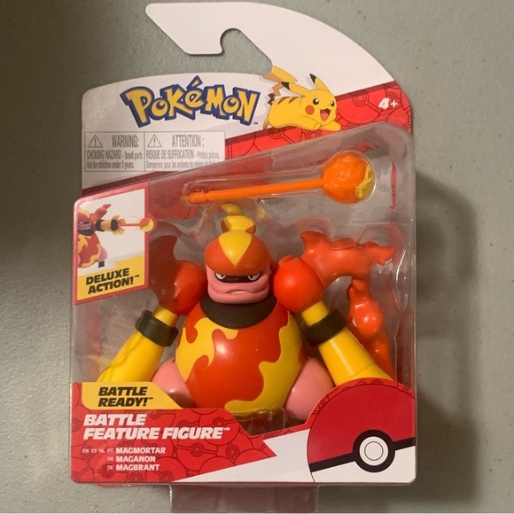 Jazzware Other - NEW Pokemon Magmortar Battle Ready! Deluxe Edition Battle Feature Action Figure